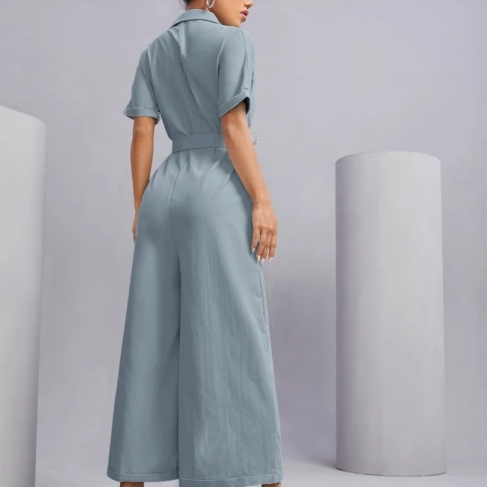 Newspaper Half/Half Jumpsuit - Picture 4 of 4